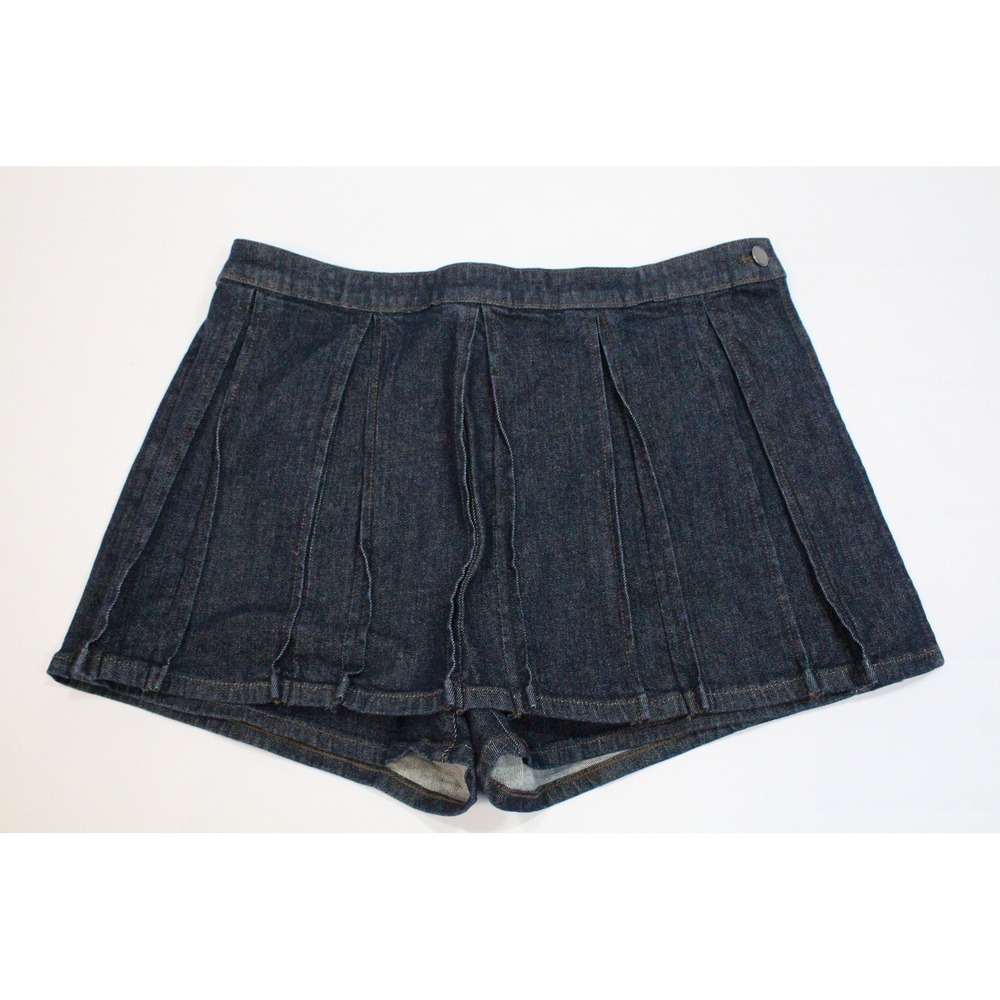 Torrid Belle Isle Pleated Denim Skort Dark Rinse Blue 44185466 Womens 14 NWT